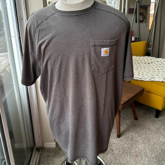 LOOSE FIT HEAVYWEIGHT SHORT-SLEEVE POCKET T-SHIRT Carhartt XL tall in color Peat - Picture 2 of 8